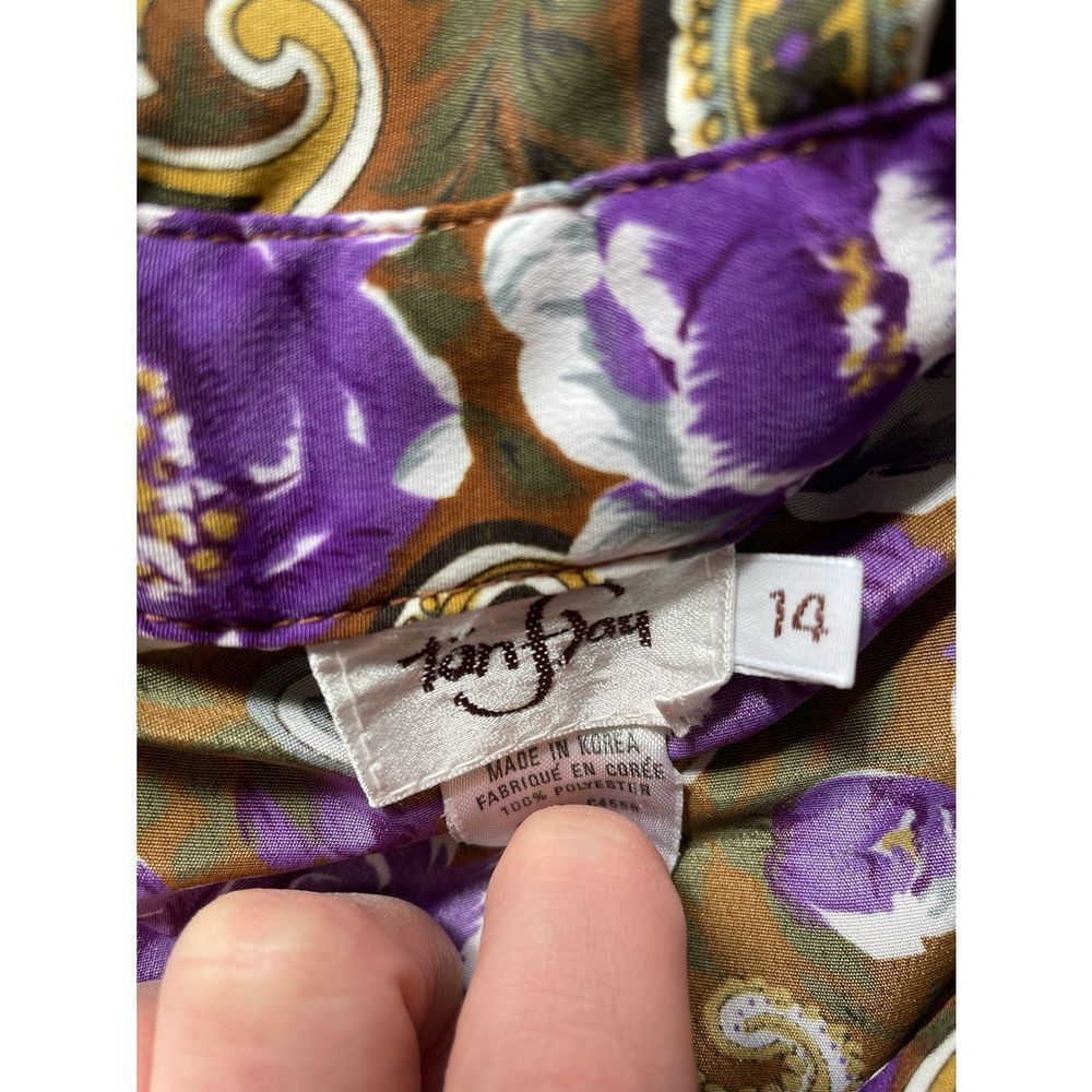 💜 Vintage Floral Paisley Blouse - Picture 9 of 10